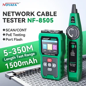 NOYAFA NF-8505 Network Cable Tester LCD Display Cable Tracer PoE Checker Measure Cable Distance Tester