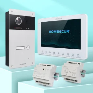 HOMSECUR 2 Wire Video Doorbell Intercom External Memory Recording&Photo