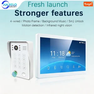 ANJIELO Doorbell Video Intercom System 5IN1 Unlock Tuya Smart Digital Frame Background Music Detection Preview NEW 2026