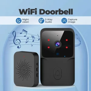 WiFi Doorbell Intercom Rechargeable Low Power Video with Night Vision HD Intelligent Security Home Intercom System
