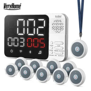 Wireless Call System Pager Kit Bell Call Buttons for Seniors Assisted Living Emergency Hospital Clinic