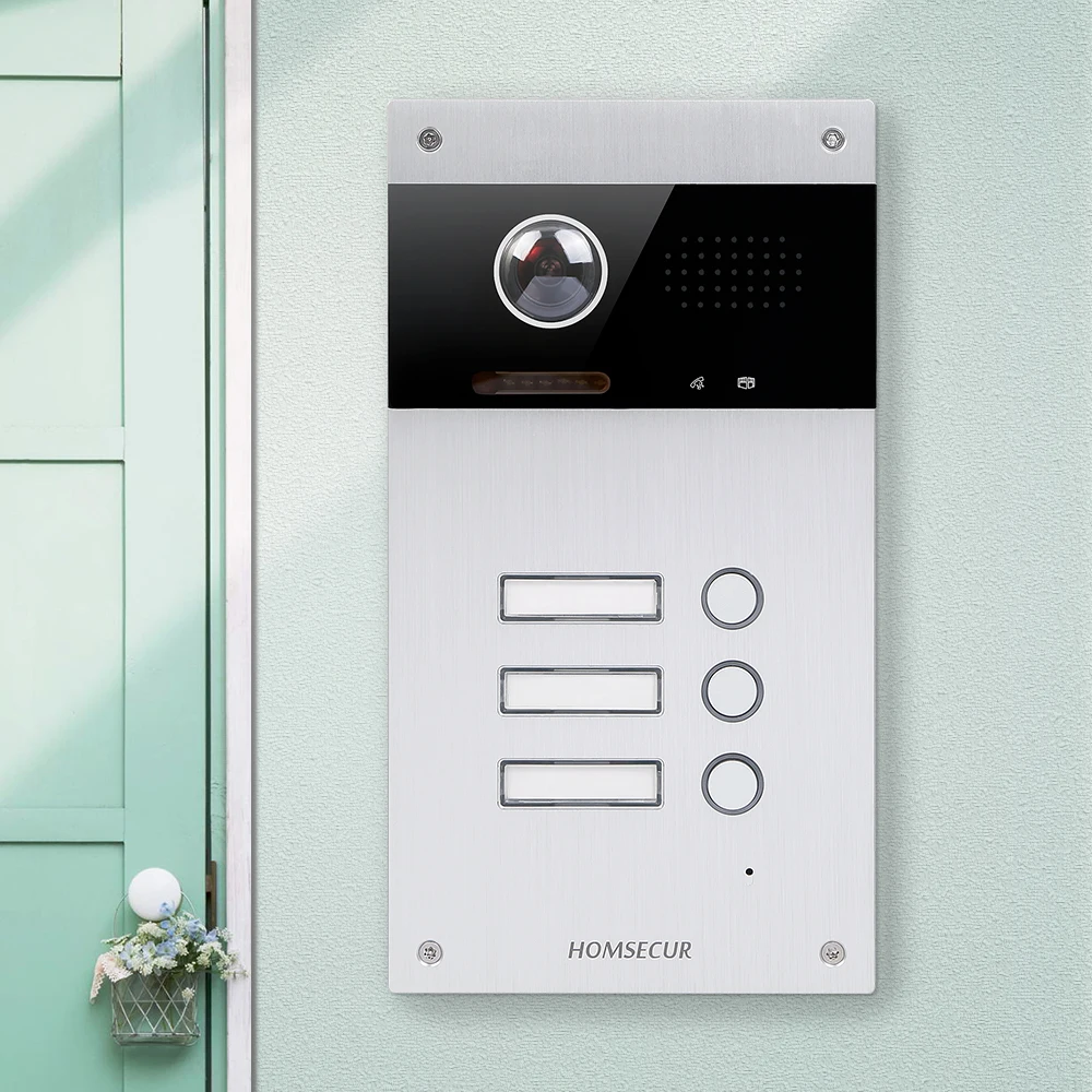 HOMSECUR B16CB-S Camera Doorbell For HOMSECUR 2 Wire Video Doorphone Intercom 3 Families