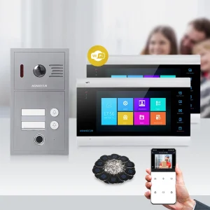 HOMSECUR WIFI Video Doorphone Intercom Door Bell RFID Auto Recording 2 Families