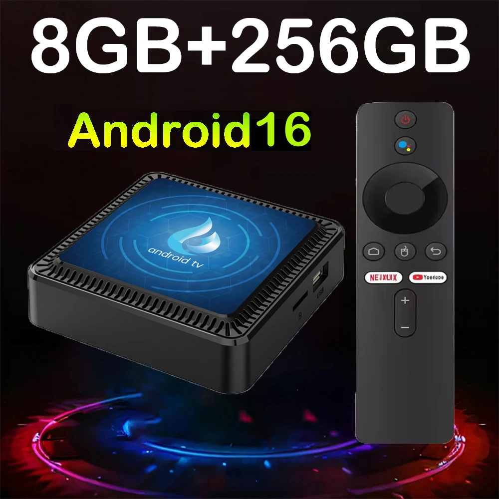 2026 Q17 8K Smart TV Box Ram 4GB 8GB Rom 128GB 256GB Android 16 Media Player Allwinner H313 Google Assistant Netflix Set Top Box