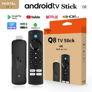 Android14 TV Stick Mortal Q8 Global Version Allwinner H313 Chip Wifi6 Voice Remote 8K 4K@60fps YouTube Stream TV stick 2G8G16G