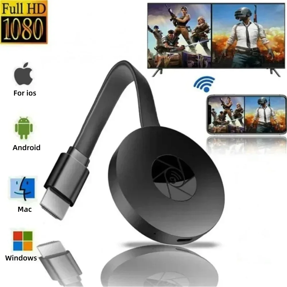 Wireless TV Stick Video Receiver Portable 1080P TV HD WIFI Dongle Adapter For Android/iOS TV Box Computer Live Screen Projector