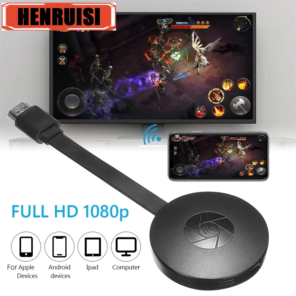 1080P G2 For MiraScreen Display Anycast Wifi hdmi-compatible Portable Miracast Dongle Compatible For TV Android Mirror Scree