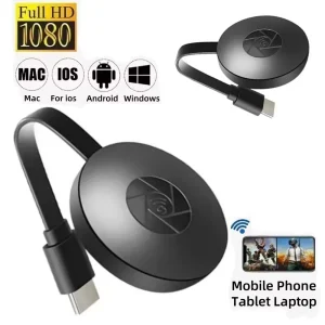 Wireless TV Stick Plug and Play HDMI Dongle 1080P Video Receiver Airplay Screen Mirroring Adapter for iOS Android TV Projector
