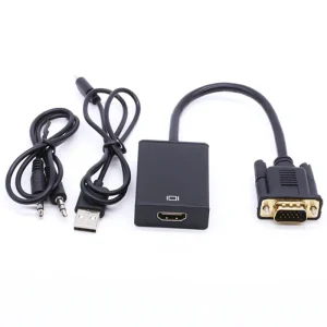 VGA To HDMI-Compatible Cable Converter for Ps4 Tv Box Aux Audio Splitter Display Port Projector Television Extender Adapter