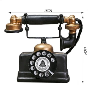 Teléfono Vintage Decorativo Retro — Adorno Clásico de Escritorio