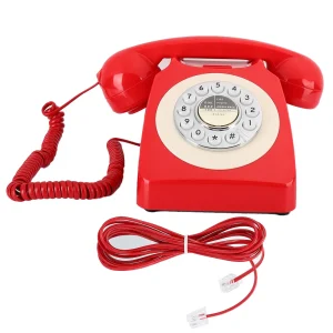 Teléfono Antiguo Retro Universal — Estilo Hotel con Disco y Manos Libres