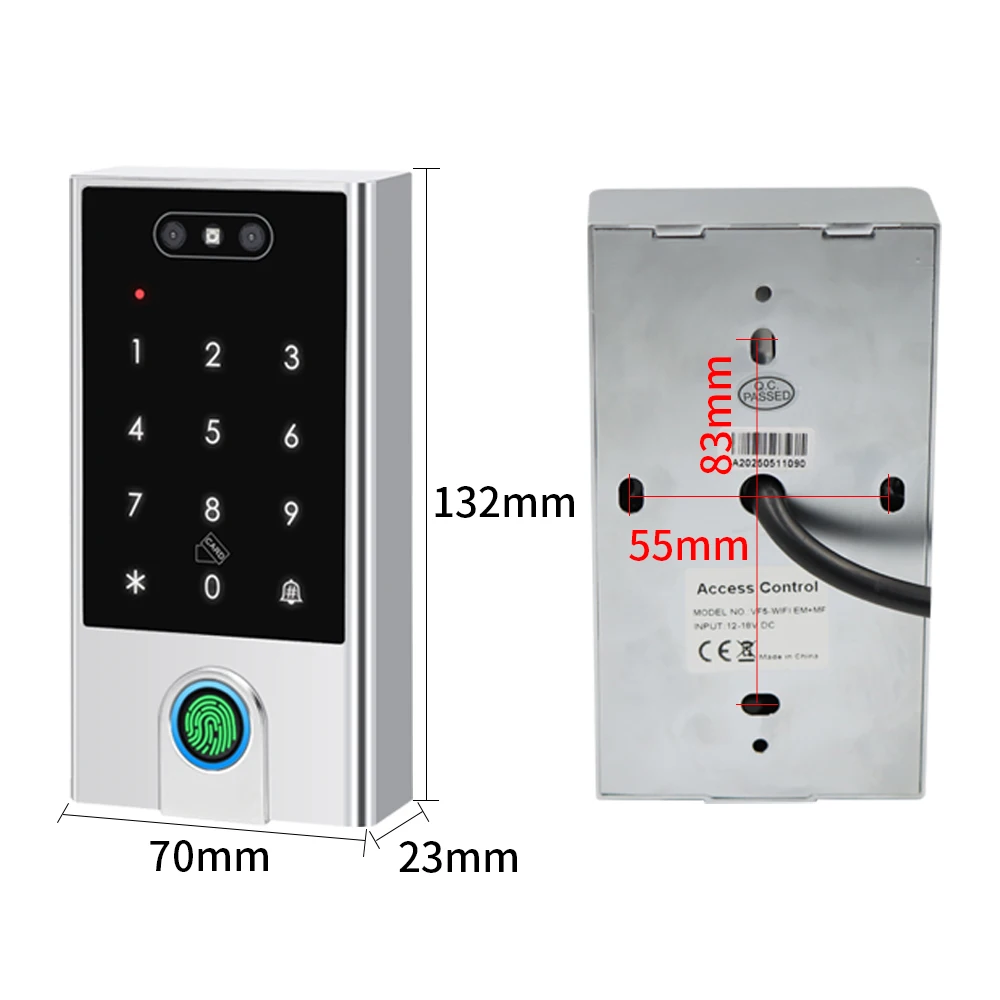 VF4 VF5 Waterproof IP66 Tuya WIFI Facial Recognition ID+IC Password Fingerprint Dual Frequency With WG 24 36 Access Control - Image 6