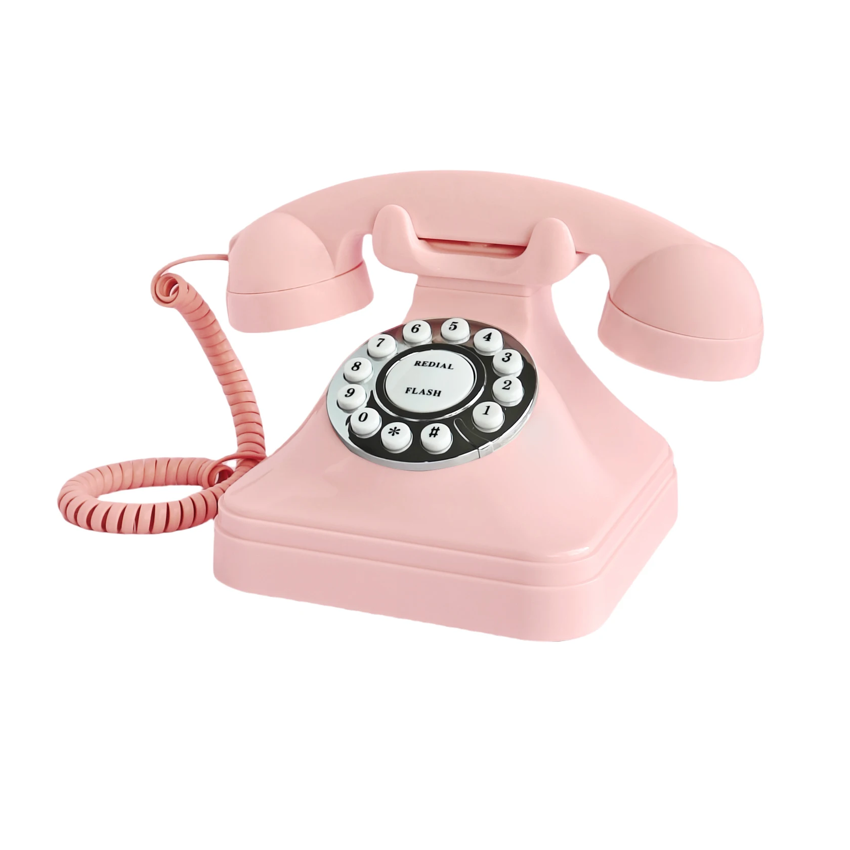 Teléfono Vintage Analógico Retro 1980s — Cable, con Rellamada, Flash y Timbre - Imagen 2