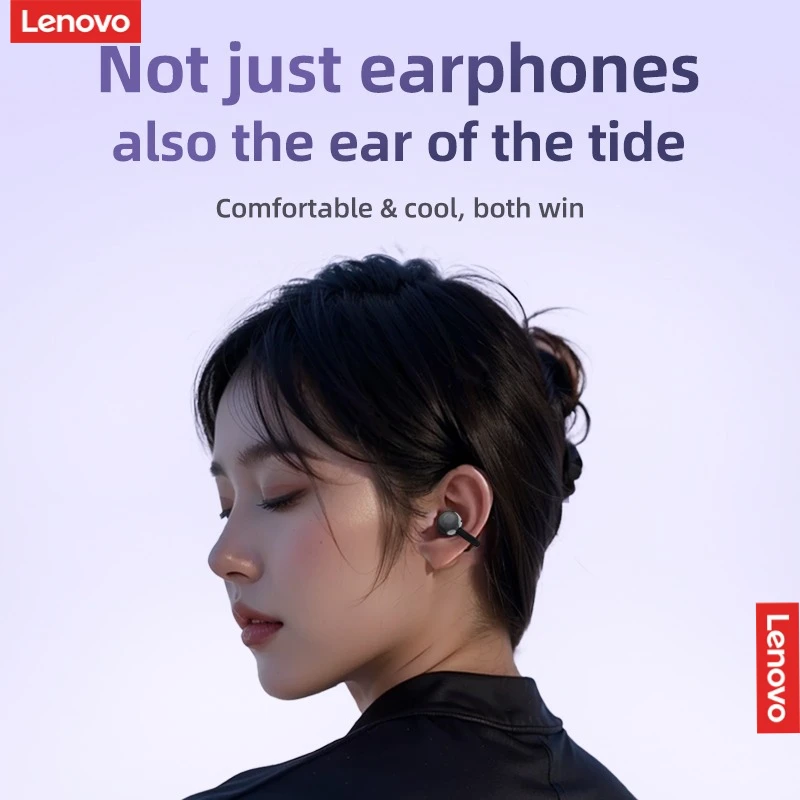 Lenovo Écouteurs Bluetooth sans fil 5.4 TWS, effets sonores panoramiques, très longue autonomie, confortables, TA410 – Image 4