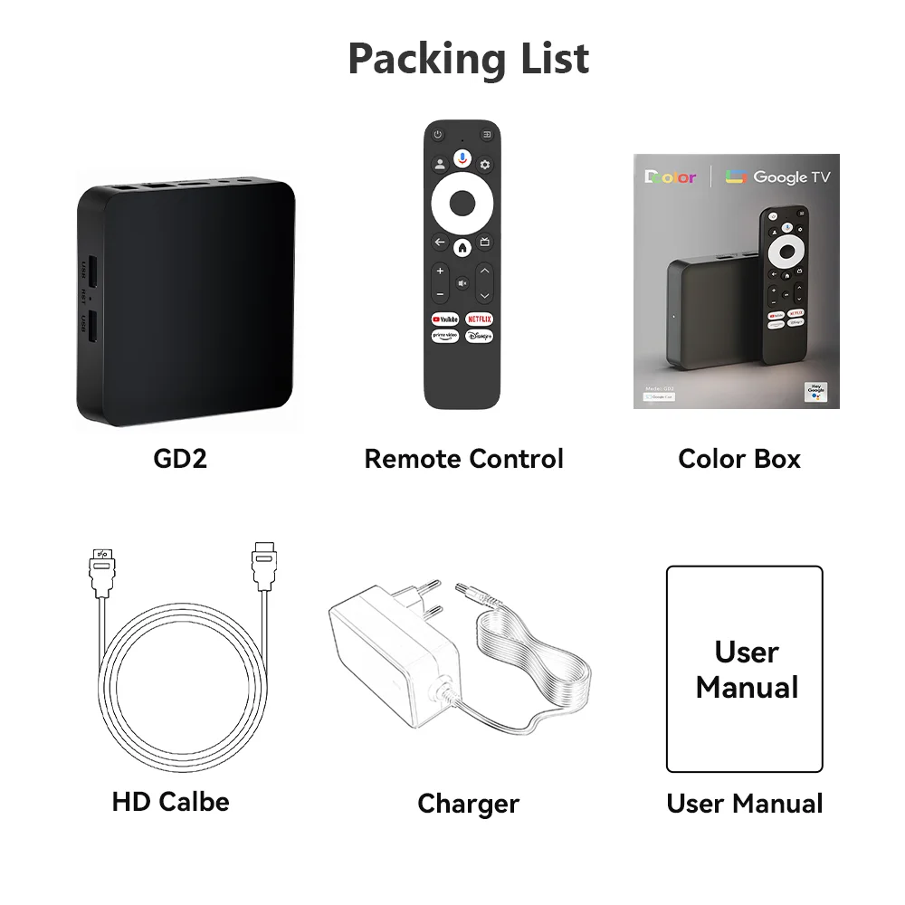 Dcolor GD2 Google Certified GTV 4K Smart Android 12 TV Box with S905Y4 Chip Supporting AV1 Decoding 2GB+32GB Memory - Image 5