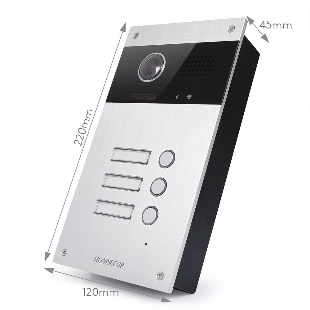 HOMSECUR B16CB-S Camera Doorbell For HOMSECUR 2 Wire Video Doorphone Intercom 3 Families - Imagen 5