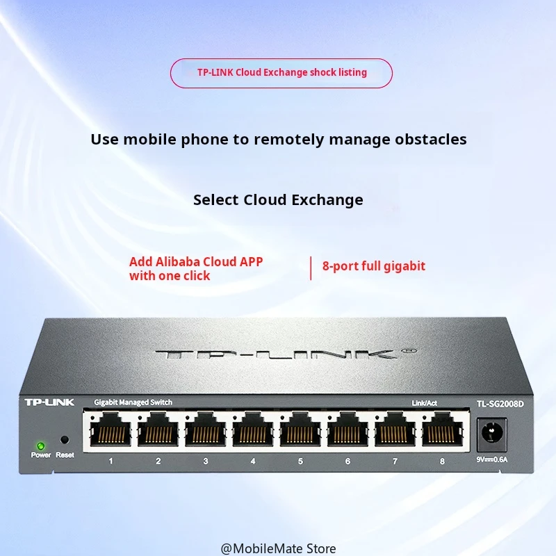 TP-LINK Cloud Switching TL-SG2008D 8-port Full Gigabit Web Network Management Cloud Management Switch Network Cable Splitter - Imagen 2
