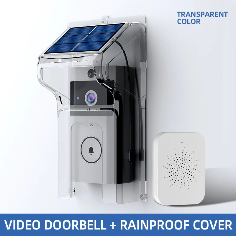 Wireless Video Doorbell with Solar Rain Cover Waterproof Wifi Door Bell Camera Color Intercom Video Doorbell Smart Home Security - Imagen 4