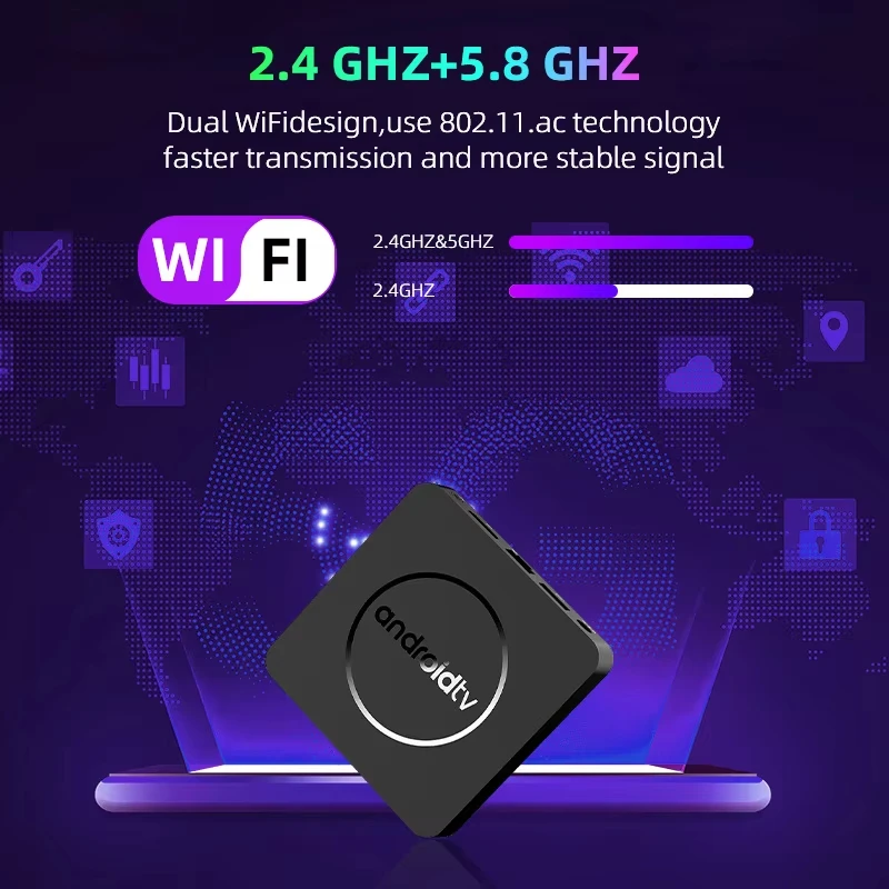 Q10 Smart TV Box Android 16 Allwinner H313 8GB 128GB Dual Wifi BT5.4 Google Voice Assistant 8K HD Video Media Player Set Top Box - Imagen 3