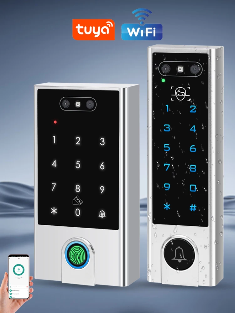 VF4 VF5 Waterproof IP66 Tuya WIFI Facial Recognition ID+IC Password Fingerprint Dual Frequency With WG 24 36 Access Control - Image 3