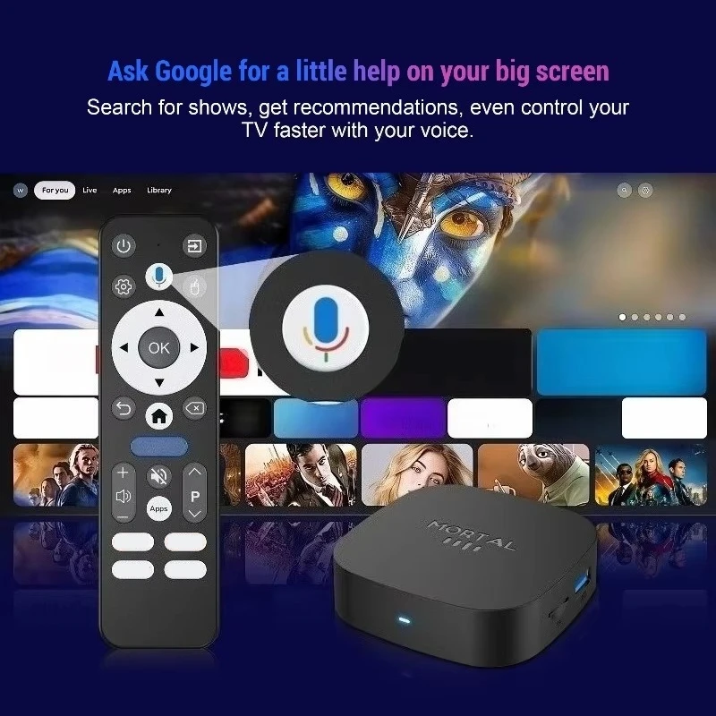 2026 Nouvelle Box TV Smart Android 16 Rockchip RK3518, WiFi6, BT 5.4, interface 8K HD, lecteur multimédia, assistant vocal, IPTV – Image 3