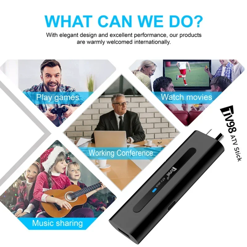 TV98 ATV Stick 8K 4K HD Support Video BT5.0 Dual WiFi6 4G 5G Voice Remote Allwinner H313 Quad Core Smart TV Stick 8GB 128GB for - Image 6
