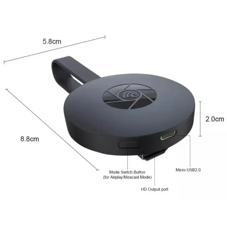 1080P G2 For MiraScreen Display Anycast Wifi HDMI-Compatible Multi Screen Interactive Features For TV Android Ios Mirror Screen - Imagen 2