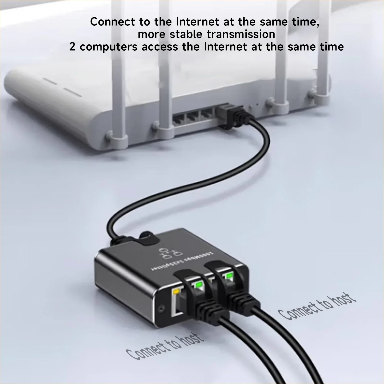 Gigabit 1000Mbps RJ45 Splitter 1 to 2 3 4 Ethernet Adapter Lan Connector Switch Coupler for PC Laptop TV Box Router Digital TV - Imagen 4