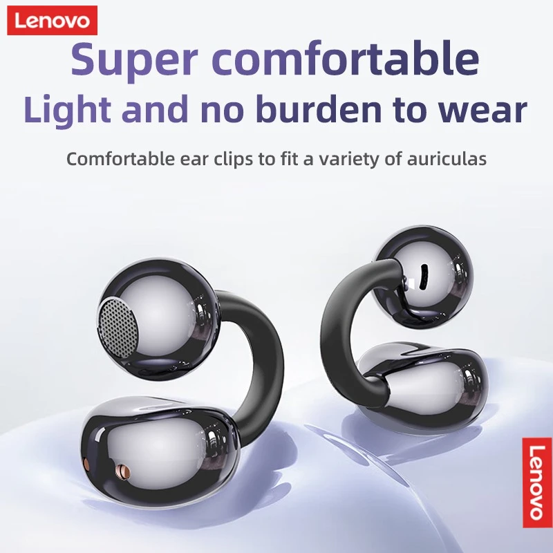 Lenovo Écouteurs Bluetooth sans fil 5.4 TWS, effets sonores panoramiques, très longue autonomie, confortables, TA410 – Image 3