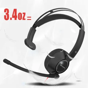 S4afc1ae08b594becbd838169eaf2a92cw BINNUNE Casque professionnel filaire pour PC portable ordinateur, avec micro antibruit, pour Zoom bureau conférence