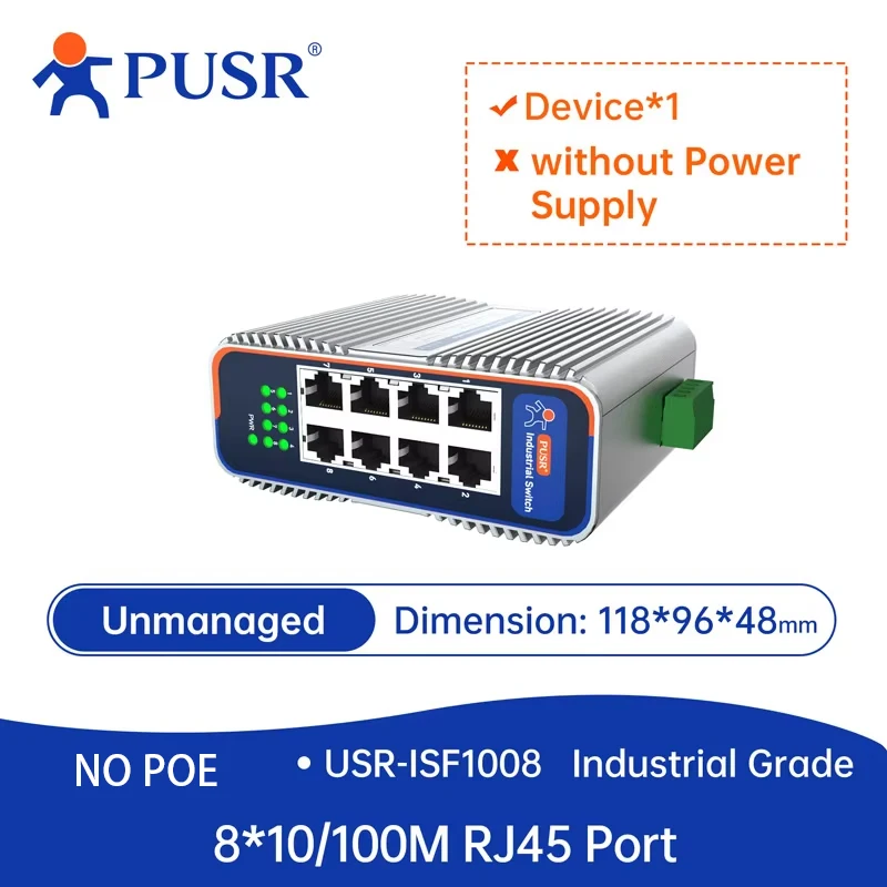 8Port 100Mbps No POE