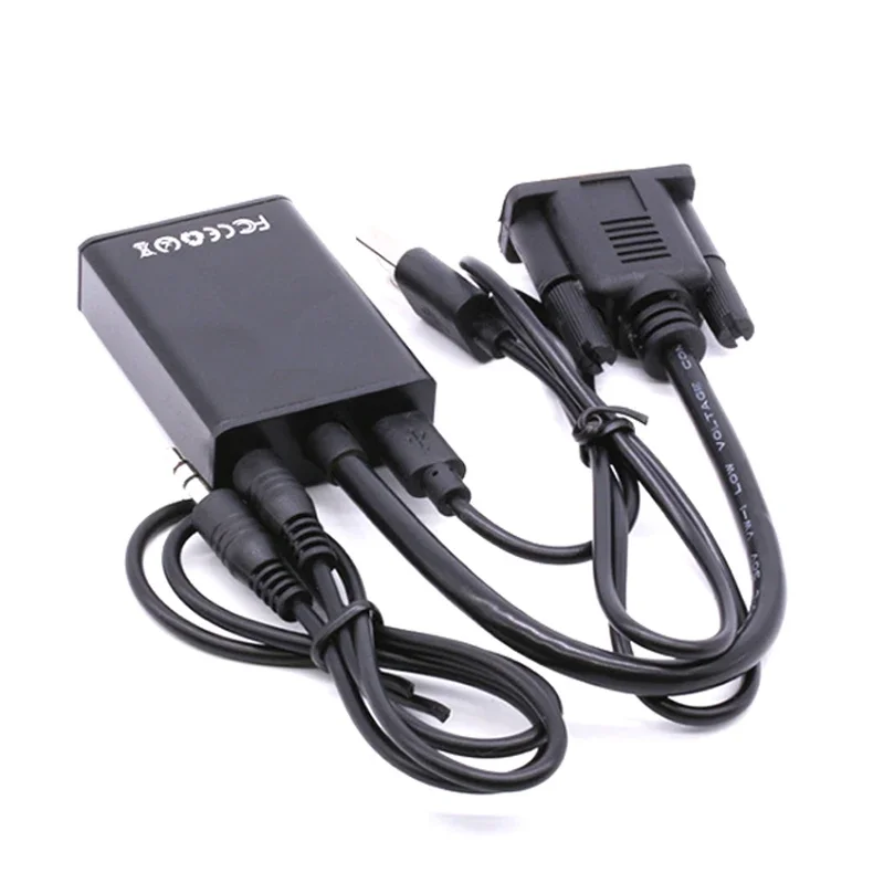 VGA To HDMI-Compatible Cable Converter for Ps4 Tv Box Aux Audio Splitter Display Port Projector Television Extender Adapter - Imagen 2