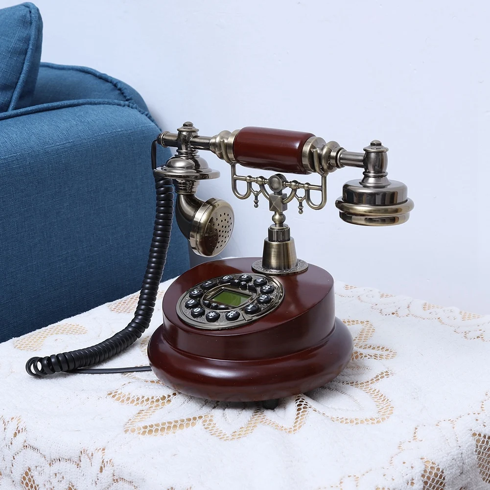 Teléfono Retro Europeo Clásico — Fijo de Cable con Pausa y Rellamada - Imagen 3