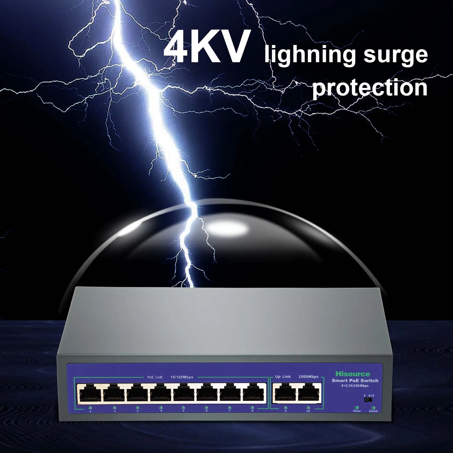 4 6 8 9 Port 10/100Mbps Ethernet Fast Switch High Power 120W POE Switch IEEE 802.3af/at with VLAN for IP Camera - Imagen 4
