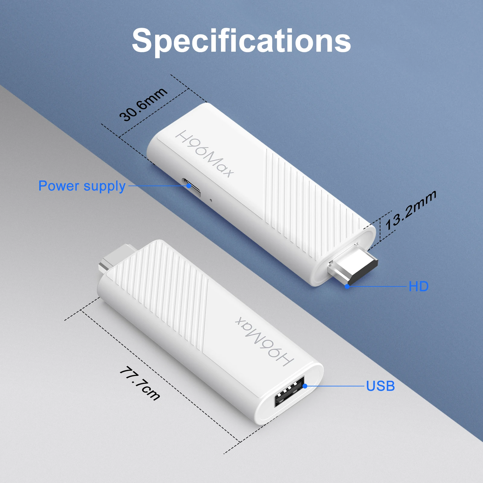Android TV Stick H96 MAX H313 Android 14 BT5.0 4K Quad Core 2.4G 5G Wifi6 Home Media Player Voice Assistant Smart TV Stick - Image 6
