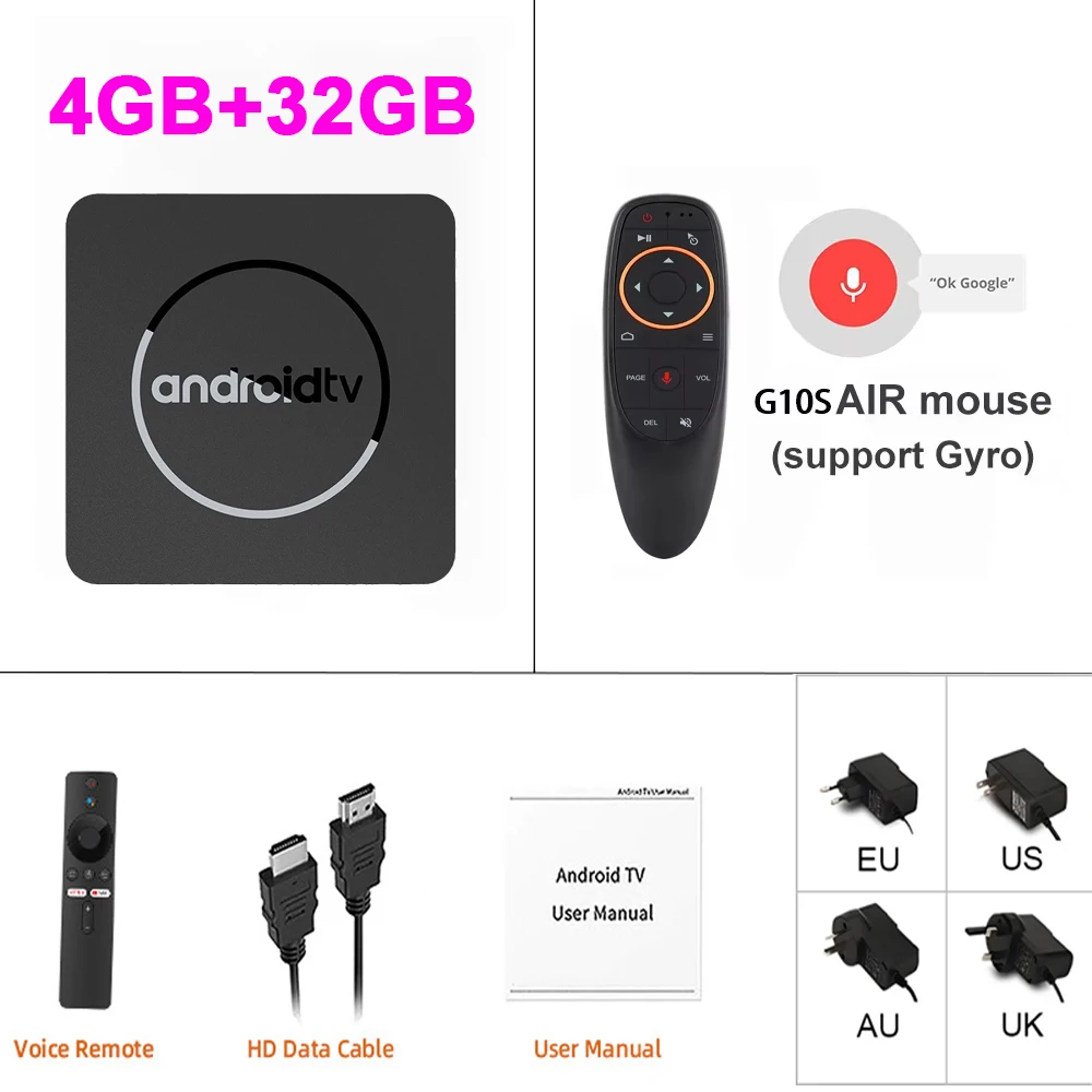 4GB 32GB Voice Remot