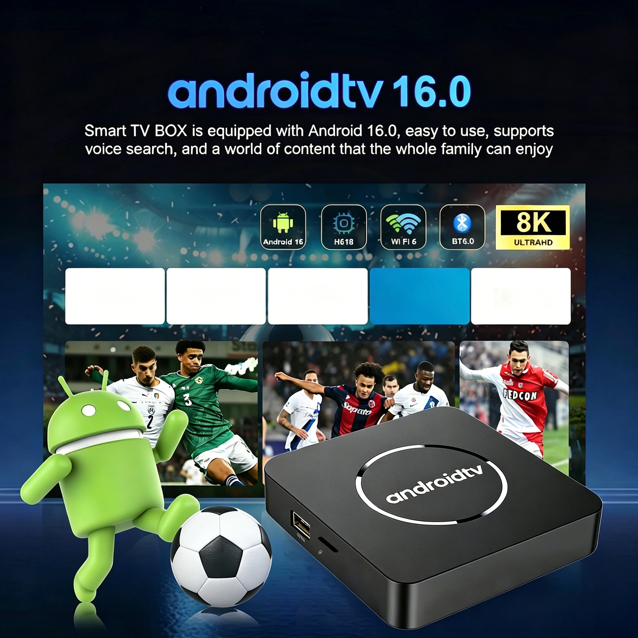 YOZHIXU Q10 Smart TV Box AllwinnerH313 Android 16 Media Player Google Assistant Dual Wifi 5G 4GB 8GB 32GB 64GB 128GB Set Top Box - Imagen 2