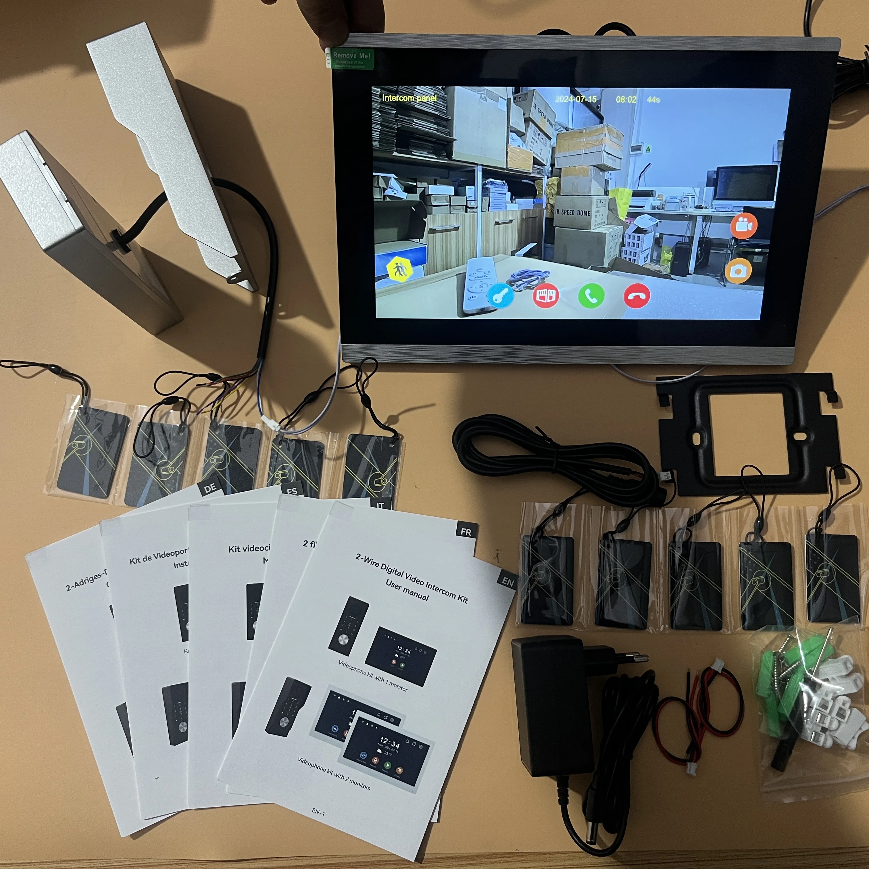 2-Wire TUYA Smart Video intercom doorbell 1080P Waterproof Camera 5G Wifi 7/10inch Touch Screen Support Password Inductive Card - Imagen 4