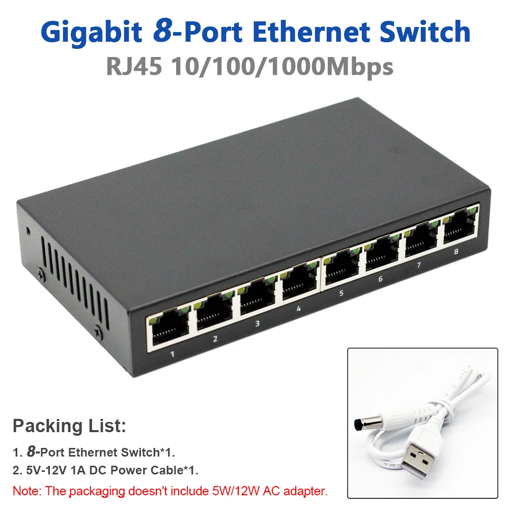 8 Ports Gigabit