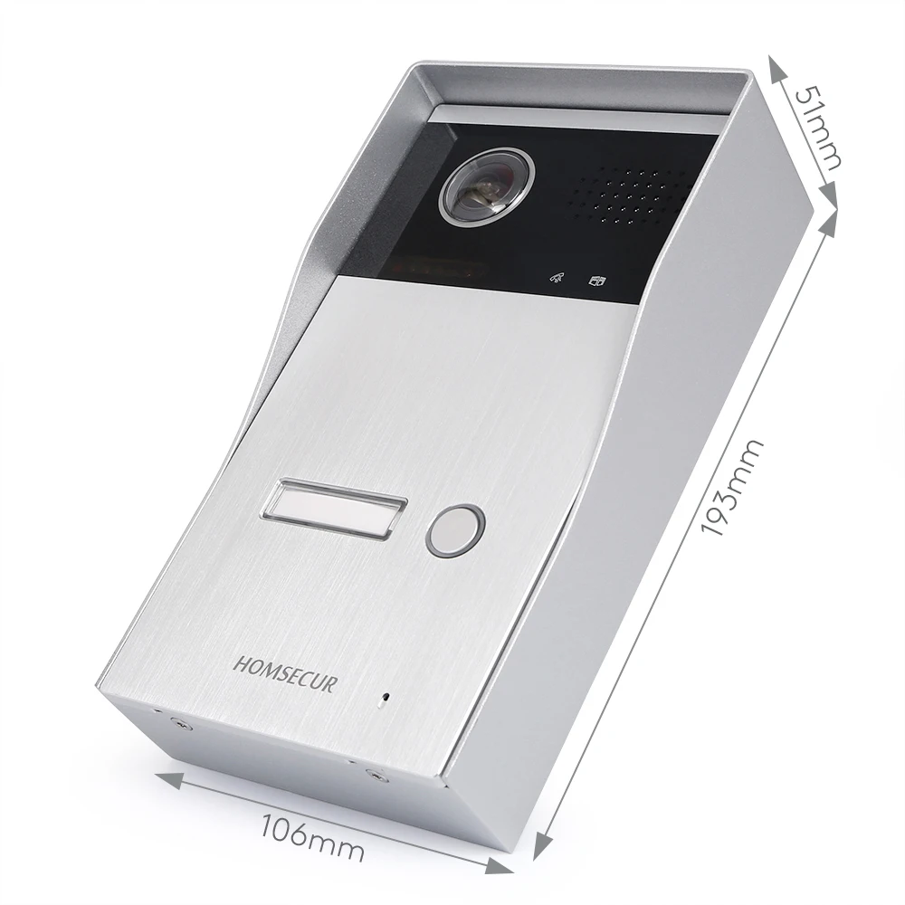 HOMSECUR HDK Camera Doorbell B17AB-S Surface Mount For 1 Family Video Door Phone Intercom - Imagen 2