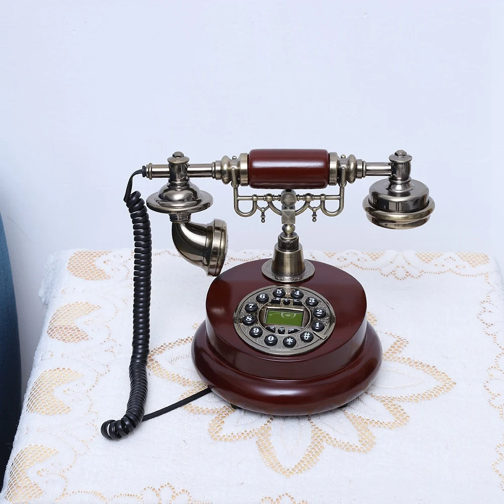 Teléfono Retro Europeo Clásico — Fijo de Cable con Pausa y Rellamada - Imagen 2