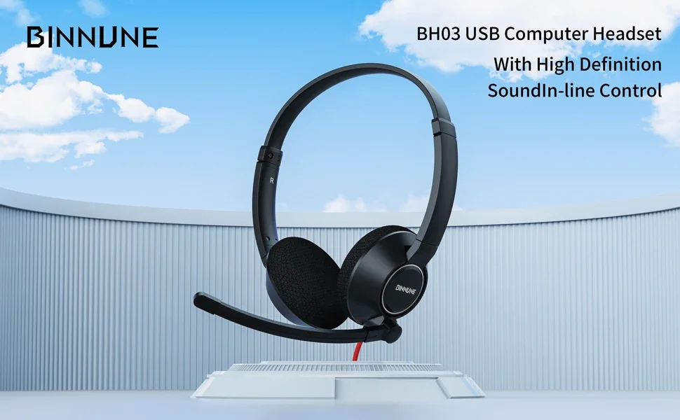 S8d9e4bace0e04092aeb23d38c0e701993 BINNUNE Casque professionnel filaire pour PC portable ordinateur, avec micro antibruit, pour Zoom bureau conférence