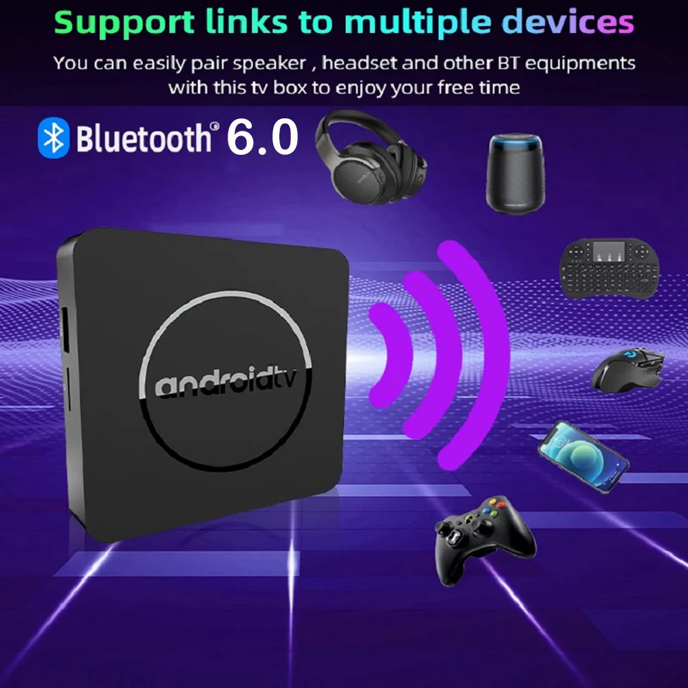YOZHIXU Q10 Smart TV Box AllwinnerH313 Android 16 Media Player Google Assistant Dual Wifi 5G 4GB 8GB 32GB 64GB 128GB Set Top Box - Imagen 6