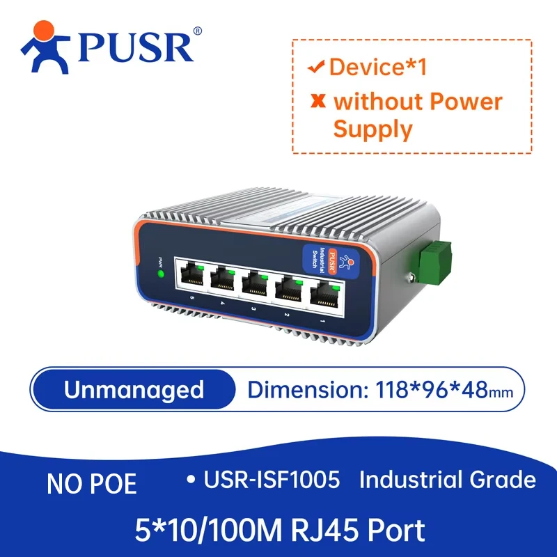 5Port 100Mbps No POE