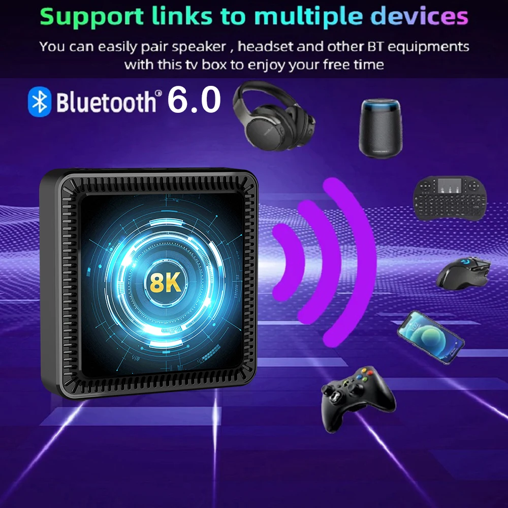 Q19 Smart TV Box Android 16 Allwinner H618 8GB 128GB 256GB Media Player Google Assistant BT6.0 Wifi 5G 8K Very Fast Set Top Box - Imagen 6