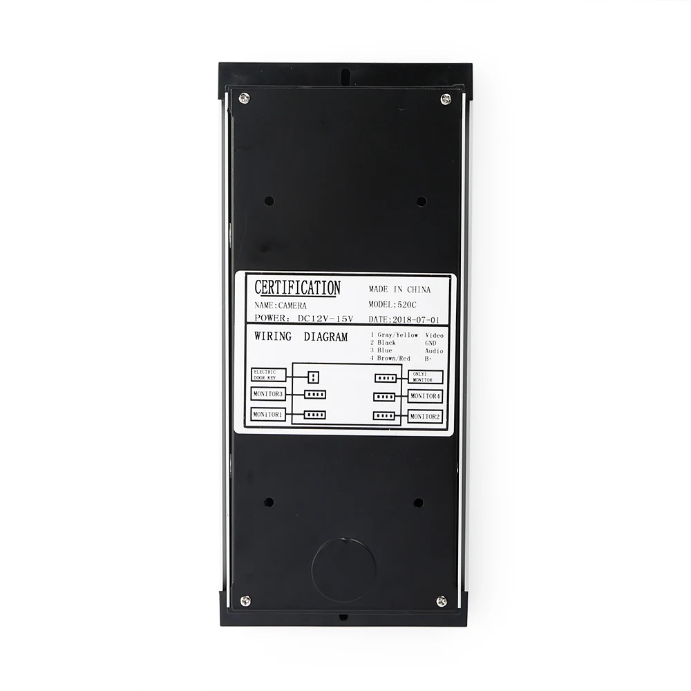 HOMSECUR 520C-4 Caméra de sonnette pour système d'interphone vidéo HDS, 4 familles – Image 4
