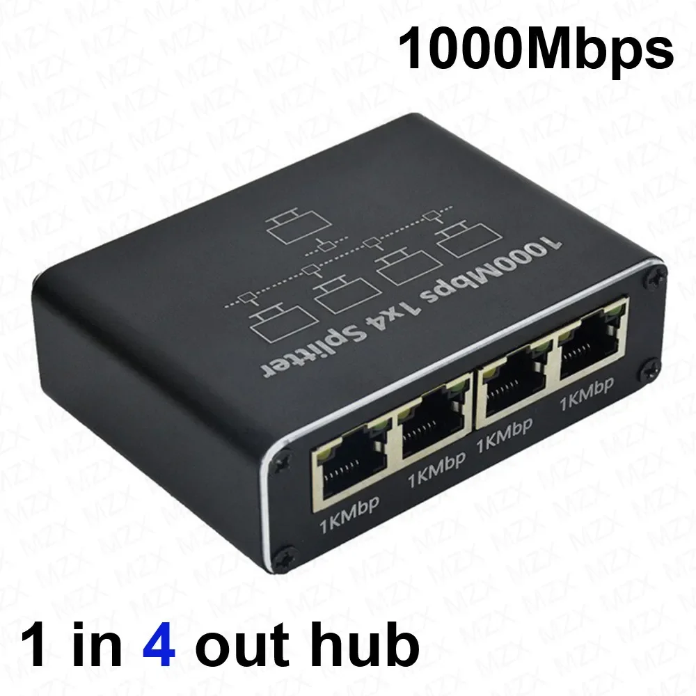 1000M 4 Ports Black