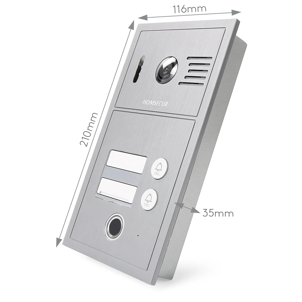 B19BP-H IP PoE Doorbell Camera Fingerprint RFID Access For HDK IP Series Video Door Phone System - Imagen 2