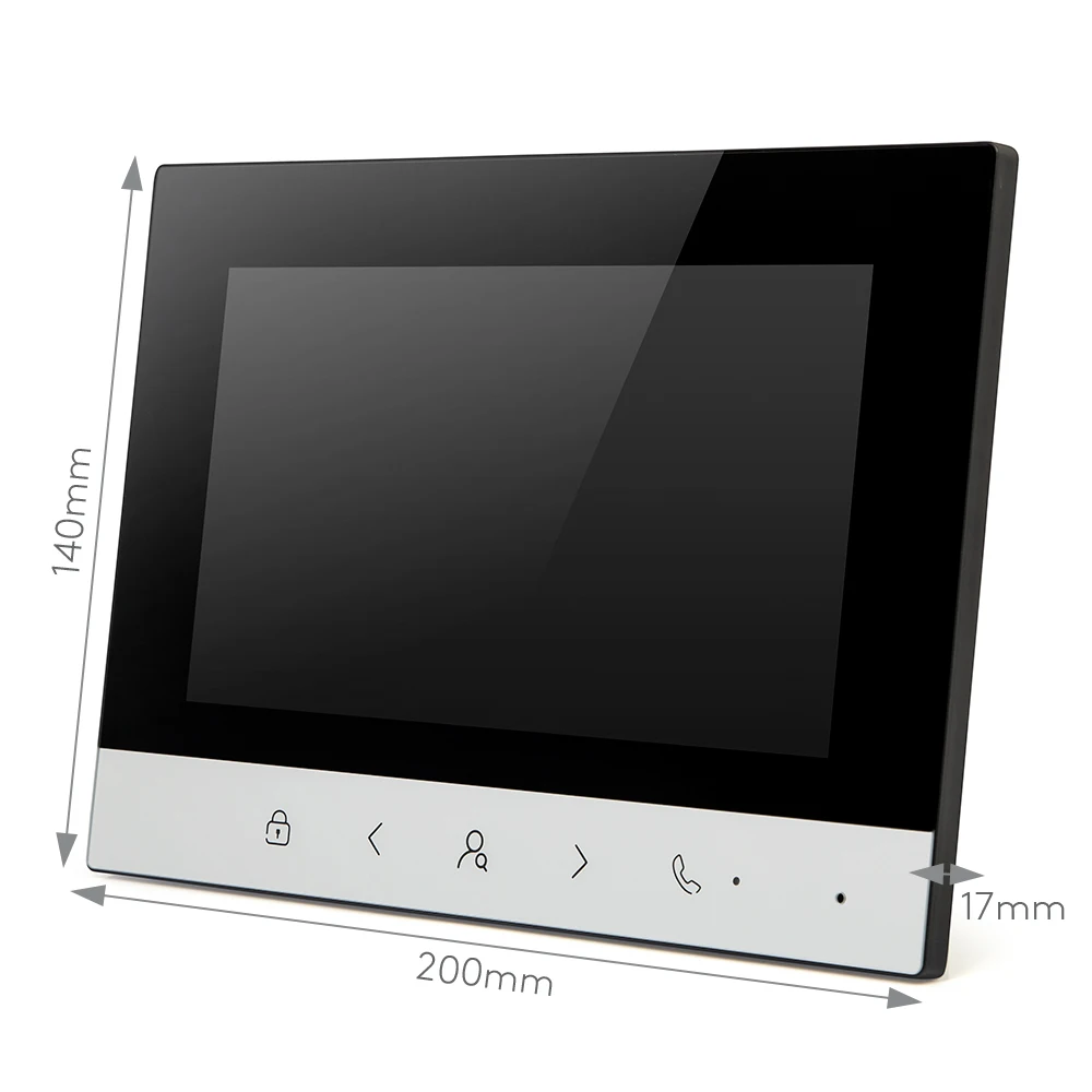 Video Doorphone Intercom System,7" Monitor, IR, Live View and Conversation,Unlock by Monitor APP/Swipe Card, (for 5-Family) - Imagen 4