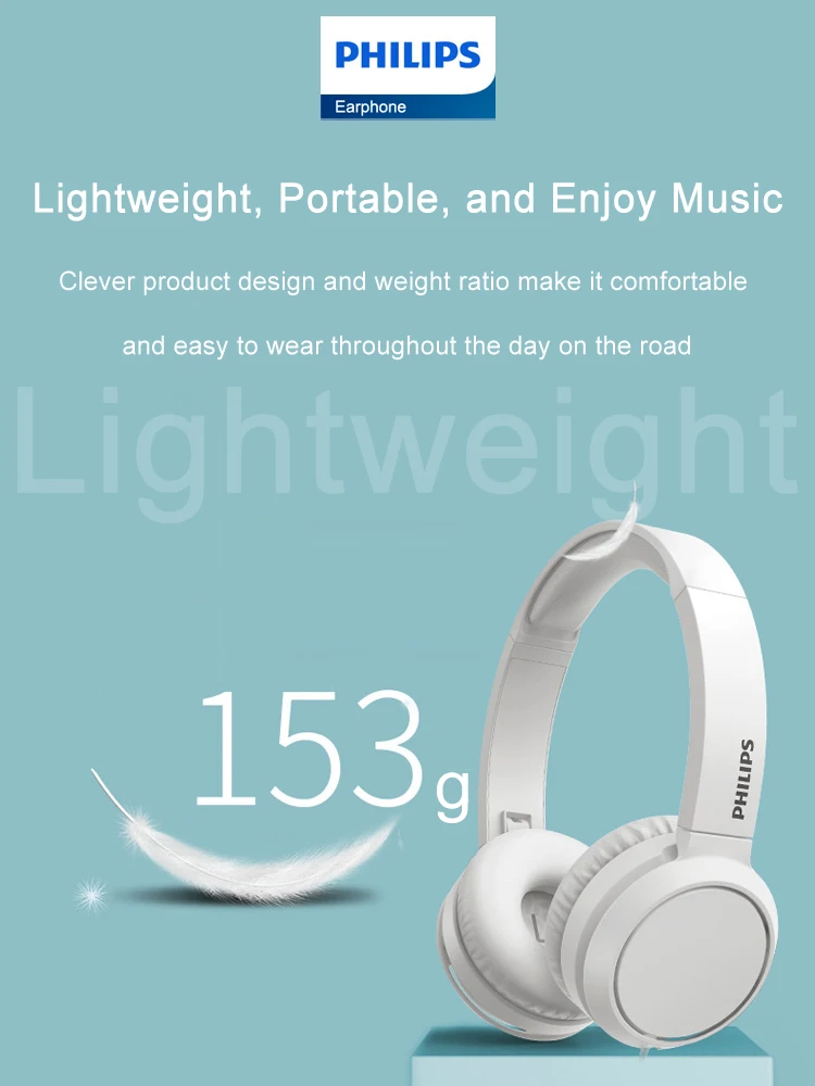 Philips TAH4105 Wired Headphones HiFi Stereo HD Call Headset With MIC Suitable For Online Learning And Outdoor Sports Earphones - Image 5